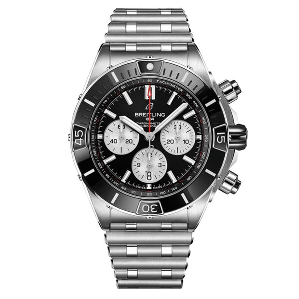 Breitling AB0136251B1A1 Super Chronomat B01 44 Stainless Steel / Black / Rouleaux