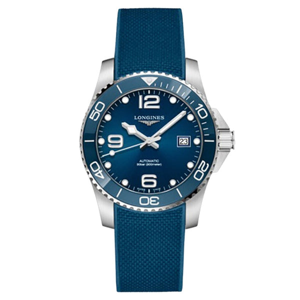 Longines L3.781.4.96.9 HydroConquest 41 Automatic Stainless Steel / Ceramic / Blue / Rubber