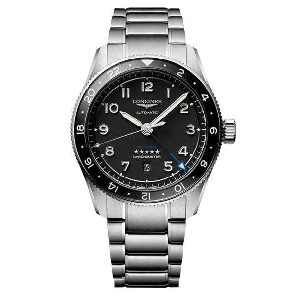 Longines L3.812.4.53.6 Spirit Zulu Time 42 Black / Bracelet