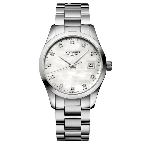 Longines L2.386.4.87.6 Conquest Classic Quartz 34 Stainless Steel / MOP