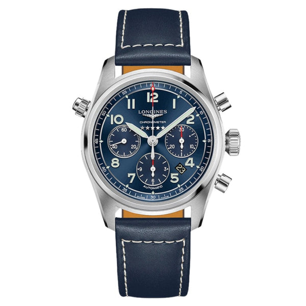Longines L3.820.4.93.0 Spirit Chronograph 42 Blue / Strap