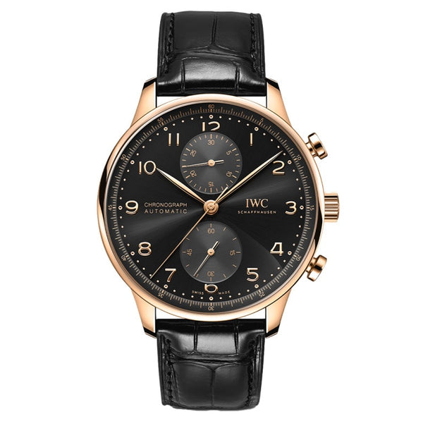 IWC IW371625 - IW3716-25 Portugieser Chronograph Rose Gold / Black