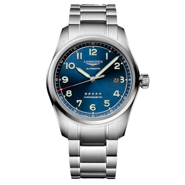 Longines L3.811.4.93.6 Spirit Automatic 42 Blue / Bracelet