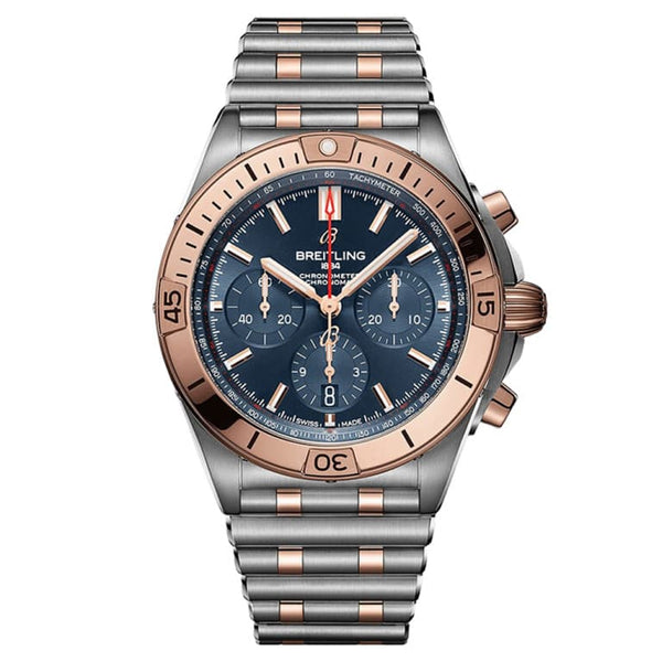 Breitling UB0134101C1U1 Chronomat B01 42 Stainless Steel / Red Gold / Blue / Rouleaux