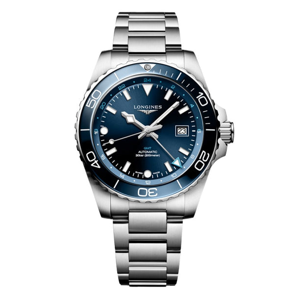 Longines L3.890.4.96.6 Hydroconquest GMT 43 Stainless Steel / Blue / Bracelet