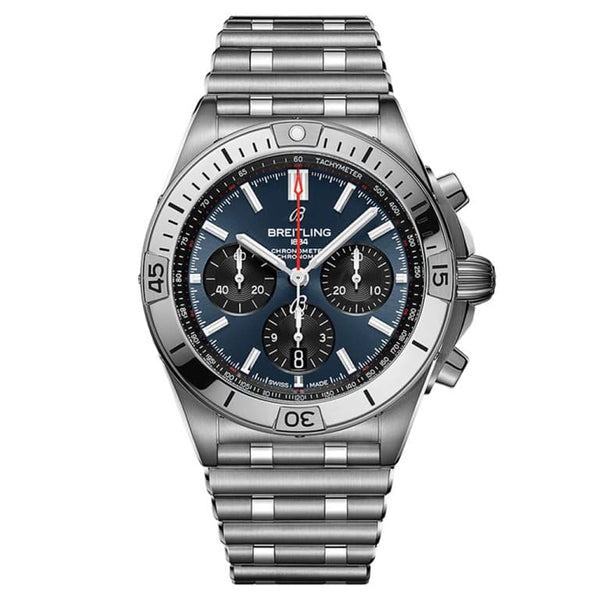 Breitling AB0134101C1A1 Chronomat B01 42 Stainless Steel / Blue / Rouleaux