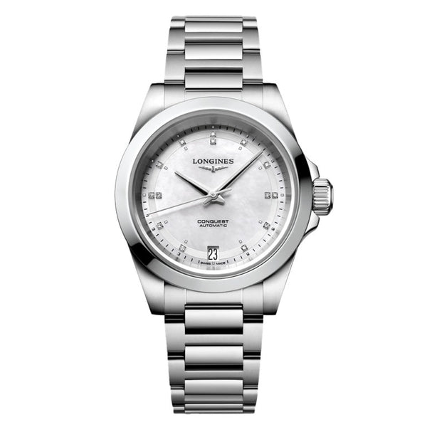 Longines L3.430.4.87.6 - Conquest 34 Stainless Steel / MOP / Bracelet