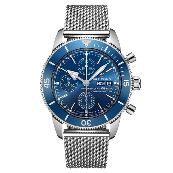 Breitling A13313161C1A1 Superocean Heritage II Chronograph 44 Stainless Steel / Blue / Milanese