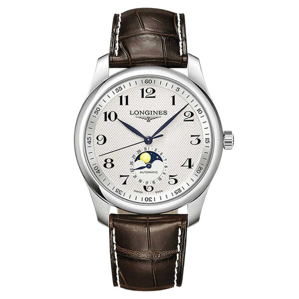 Longines L2.909.4.78.3 Master Collection 40 Moonphase Stainless Steel / Silver-Arabic / Alligator