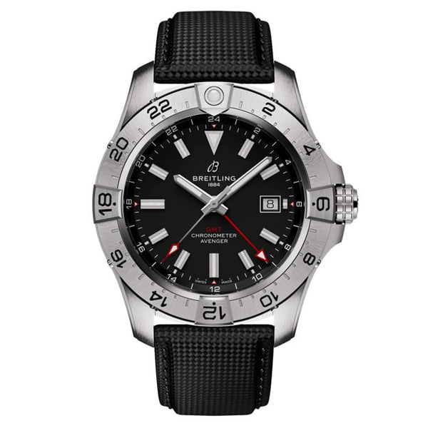 Breitling A32320101B1X1 Avenger Automatic GMT 44 Stainless Steel / Black / Strap
