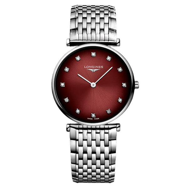 Longines L4.512.4.91.6 La Grande Classique Quartz 29 Stainless Steel / Red / Bracelet