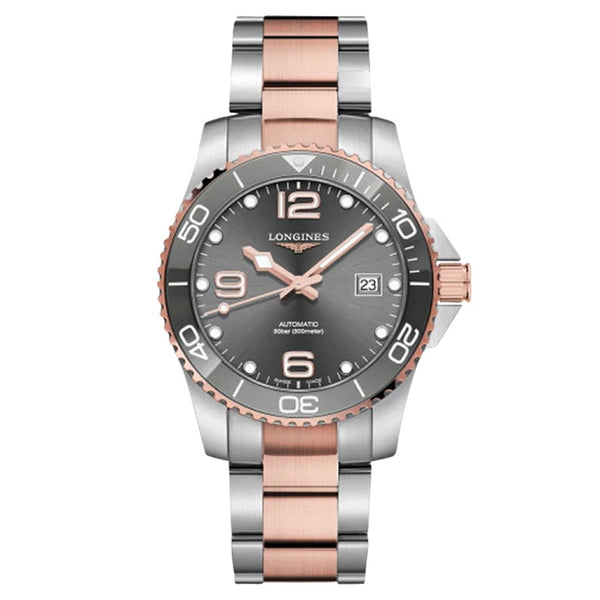 Longines L3.781.3.78.7 HydroConquest 41 Automatic Stainless Steel / Rose Gold / Grey / Bracelet