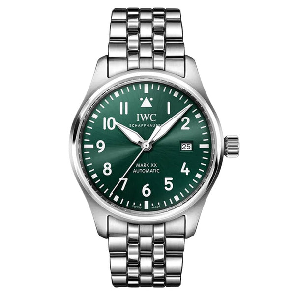IWC IW328206 - IW3282-06 Pilot's Watch Mark XX Stainless Steel / Green / Bracelet