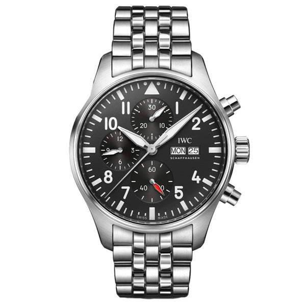 IWC IW378002 - IW3780-02 Pilot's Watch Chronograph Stainless Steel / Black