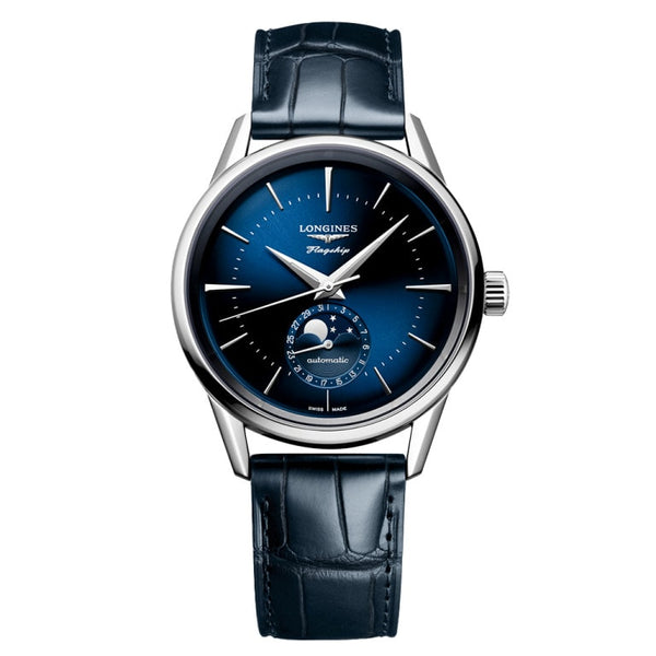 Longines L4.815.4.92.2 - Flagship Heritage Blue/Leather