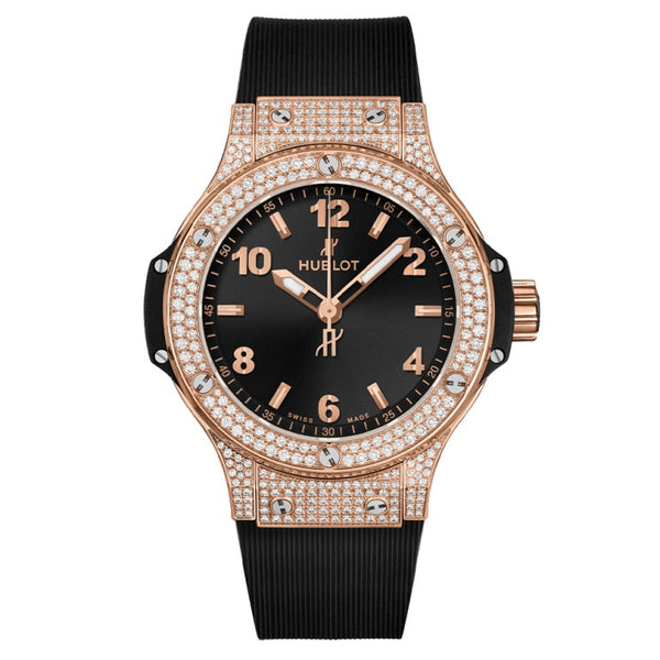 Hublot 361.PX.1280.RX.1704 - Big Bang Gold Pave' 38mm Black