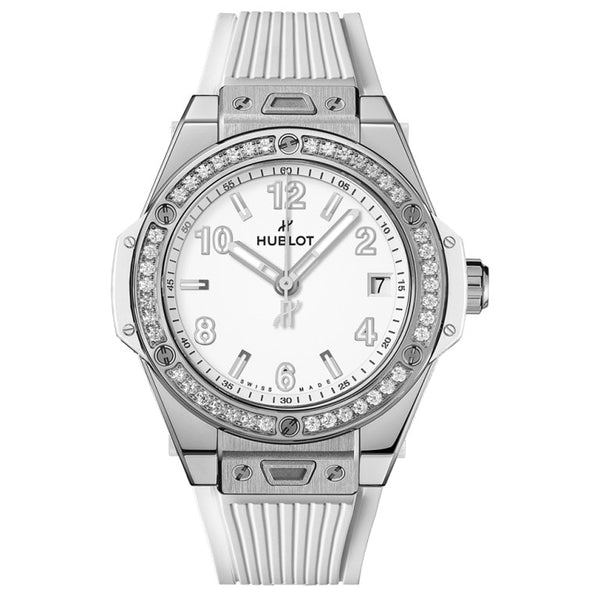 Hublot 465.SE.2010.RW.1204 - Big Bang One Click Steel White Diamonds 39mm White