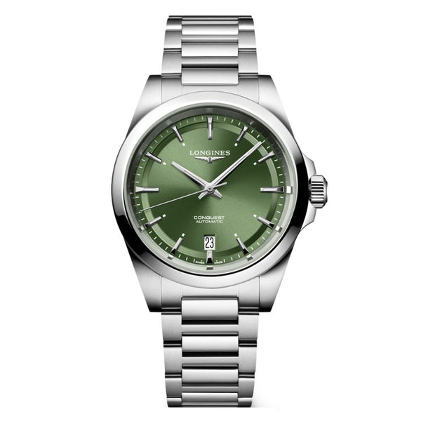 Longines L3.720.4.02.6 Conquest 38 Stainless Steel / Green / Bracelet