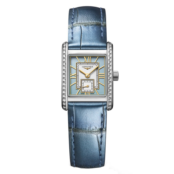 Longines L5.200.0.95.2 - Mini DolceVita Blue/Leather 29x21.5 mm