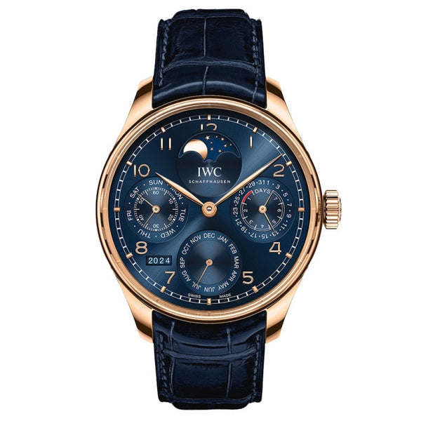 IWC IW503312 Portugieser Perpetual Calendar Single Moon Armor Gold / Blue / Boutique Edition