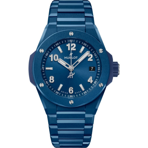 Hublot 457.EX.7170.EX Big Bang 38 mm Integrated Time Only Blue Ceramic