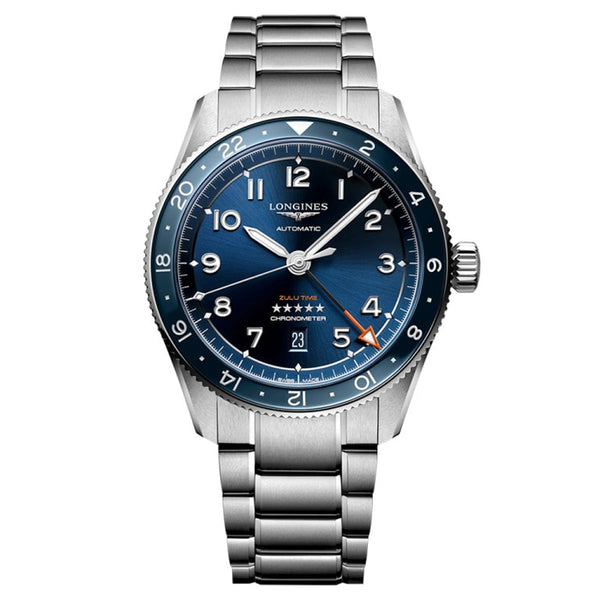 Longines L3.812.4.93.6 Spirit Zulu Time 42 Blue / Bracelet