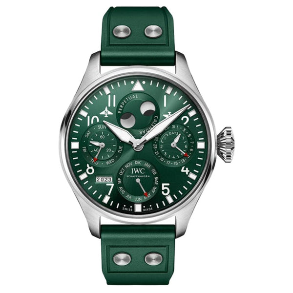 IWC IW503608 - IW5036-08 Big Pilot's Watch Perpetual Calendar Stainless Steel / Green