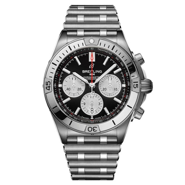 Breitling AB0134101B1A1 Chronomat B01 42 Stainless Steel / Black / Rouleaux