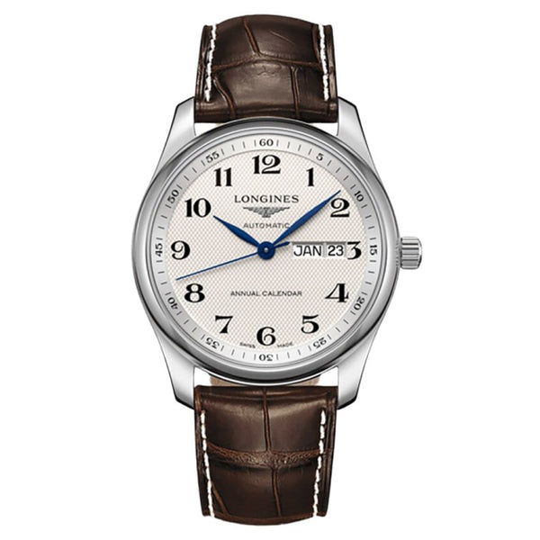 Longines L2.910.4.78.3 Master Collection 40mm Annual Calendar Stainless Steel / Silver-Arabic / Alligator