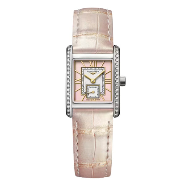 Longines L5.200.0.99.2 - Mini DolceVita Pink/Leather 29x21.5 mm