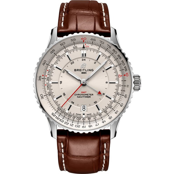 Breitling A32310211G1P1 Navitimer GMT 41 Automatic Stainless Steel / Silver