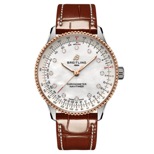 Breitling U17327211A1P1 - Navitimer Automatic 36 White/Leather Ì÷36 mm