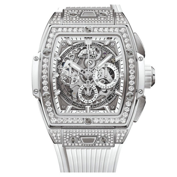 Hublot 642.NE.2010.RW.1604 - Spirit of Big Bang Titanium White Pave 42mm Transparent