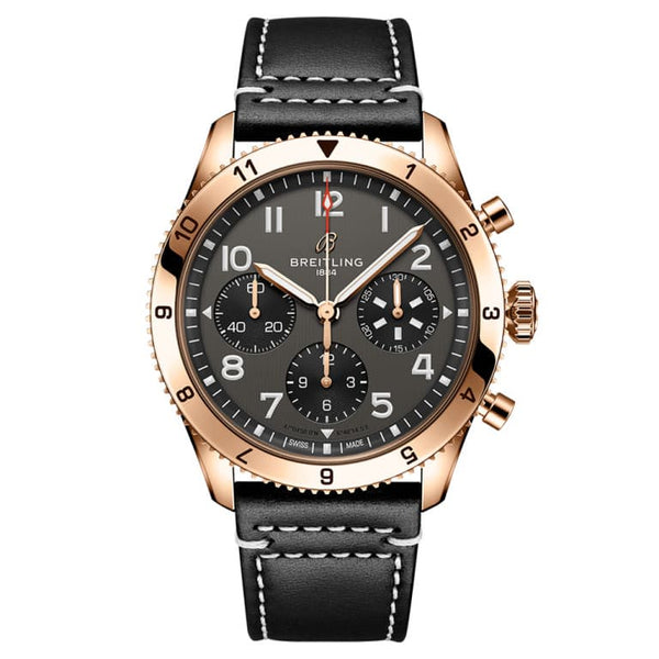 Breitling R233801A1B1X1 - Classic AVI Chronograph 42 P-51 Mustang 18k red gold - Black