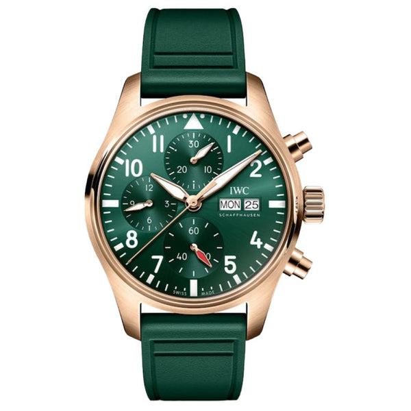 IWC IW388110 - IW3881-10 Pilot's Watch Chronograph 41 Red Gold / Green