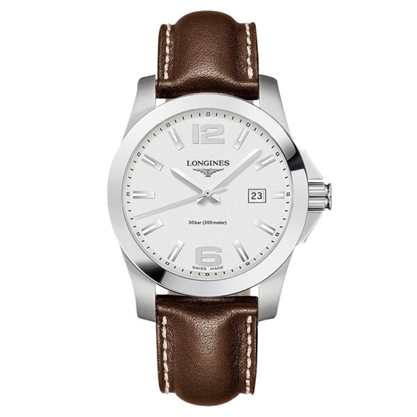 Longines L3.759.4.76.5 - Conquest Quartz 41 Stainless Steel / Silver / Strap