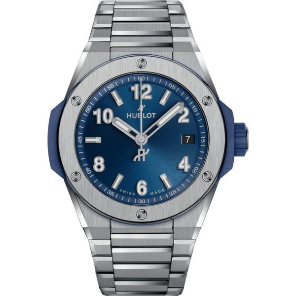 Hublot 457.NX.7170.NX Big Bang Integrated 38 Time Only Titanium / Blue