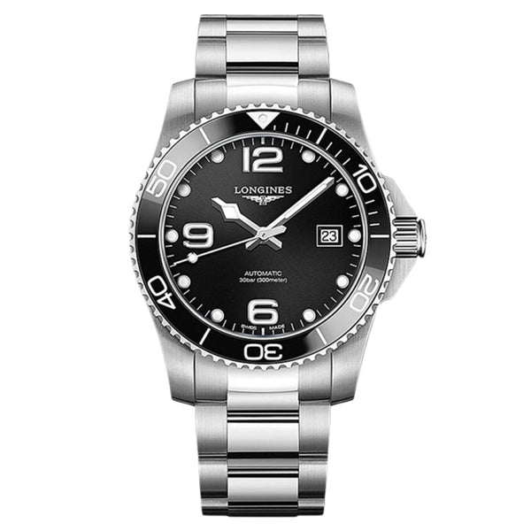 Longines L3.782.4.56.6 HydroConquest 43 Automatic Stainless Steel / Ceramic / Black / Bracelet