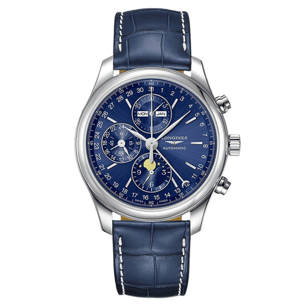 Longines L2.773.4.92.0 Master Collection 42 Chronograph Calendar Stainless Steel / Blue / Strap