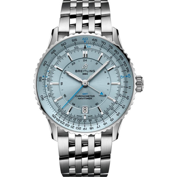 Breitling A32310171C1A1 Navitimer GMT 41 Automatic Stainless Steel / Ice Blue / Bracelet