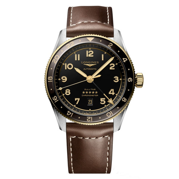 Longines L3.812.5.53.2 - Spirit Zulu Time Black/Leather