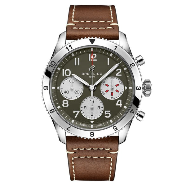 Breitling A233802A1L1X1 - Classic AVI Chronograph 42 Curtiss Warhawk Stainless steel - Green