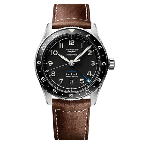 Longines L3.812.4.53.2 Spirit Zulu Time 42 Black / Strap