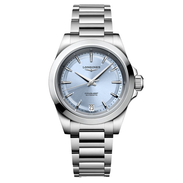 Longines L3.430.4.92.6 Conquest 34 Stainless Steel / Ice Blue / Bracelet