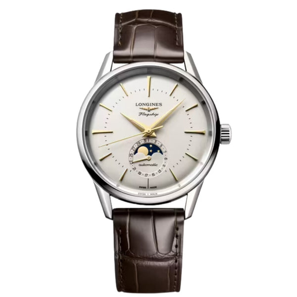 Longines L4.815.4.78.2 - Flagship Heritage Silver colored/Leather