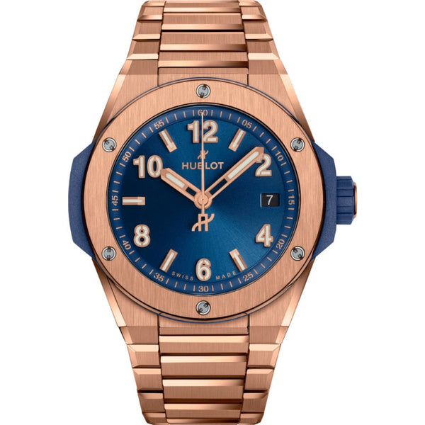 Hublot 457.OX.7180.OX Big Bang Integrated 38 Time Only King Gold / Blue