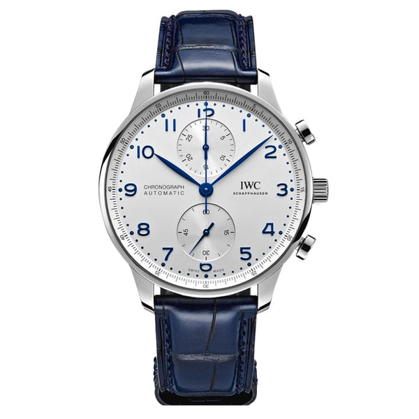IWC IW371605 Portugieser Chronograph Stainless Steel / Silver - Blue