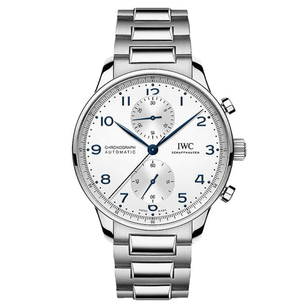 IWC IW371617 Portugieser Chronograph Stainless Steel / Silver - Blue / Bracelet