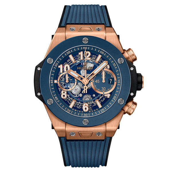 Hublot 421.OL.5180.RX - Big Bang Unico King Gold Blue Ceramic Automatic Chronograph Blau 44mm