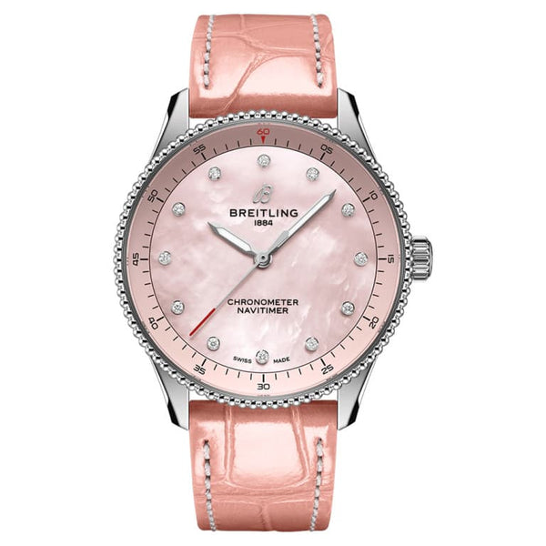Breitling A77320D91K1P1 - Navitimer 32 Pink/Leather Ì÷32 mm
